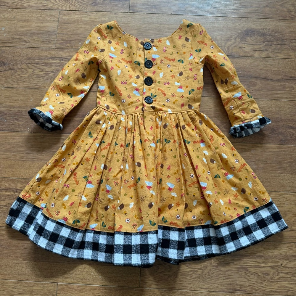 Girls Handmade Forest Critters Dress